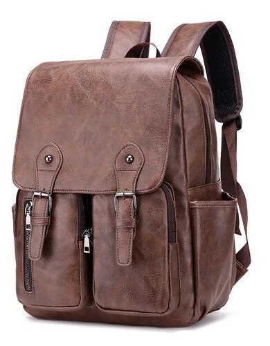 SAC A DOS CUIR MARON